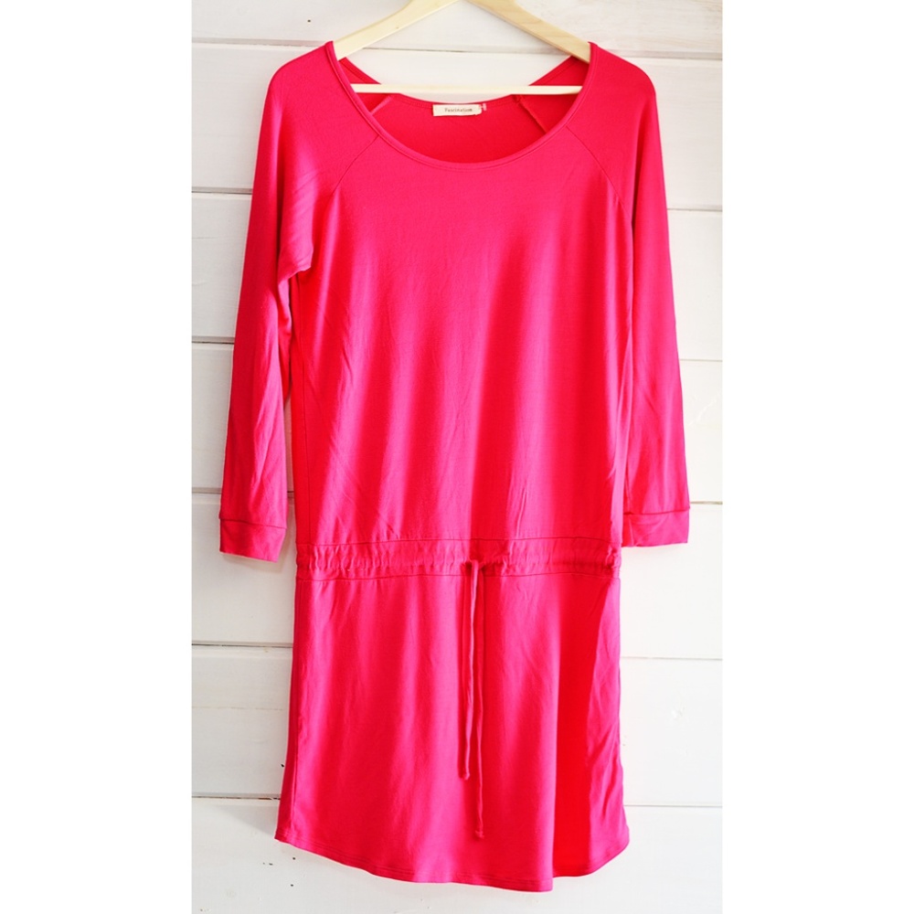 3 for $13 SALE! Pink Jersey Knit Midi Dress Size M